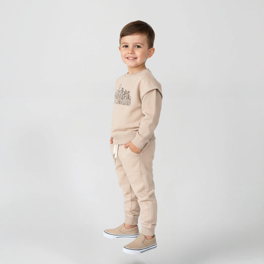 DKNY Kids Fleece Two-Piece Set 🏙️ | Sweatshirt & Jogger Outfit