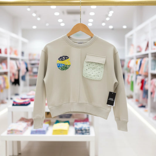 Treat People With Kindness Kids Fleece Sweatshirt 🌈 | Soft & Positive Vibes Top