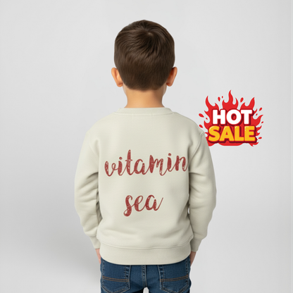 B-Print Kids Fleece Sweatshirt with “Vitamin Sea” Back Design