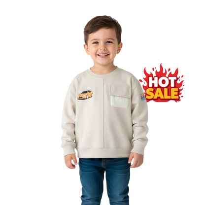 Street Legend Kids Fleece Sweatshirt 🚗 | Cozy Car-Themed Pullover