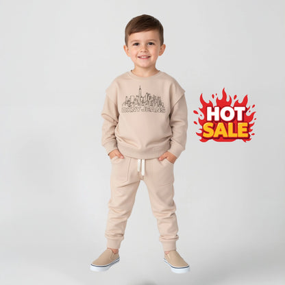 DKNY Kids Fleece Two-Piece Set 🏙️ | Sweatshirt & Jogger Outfit